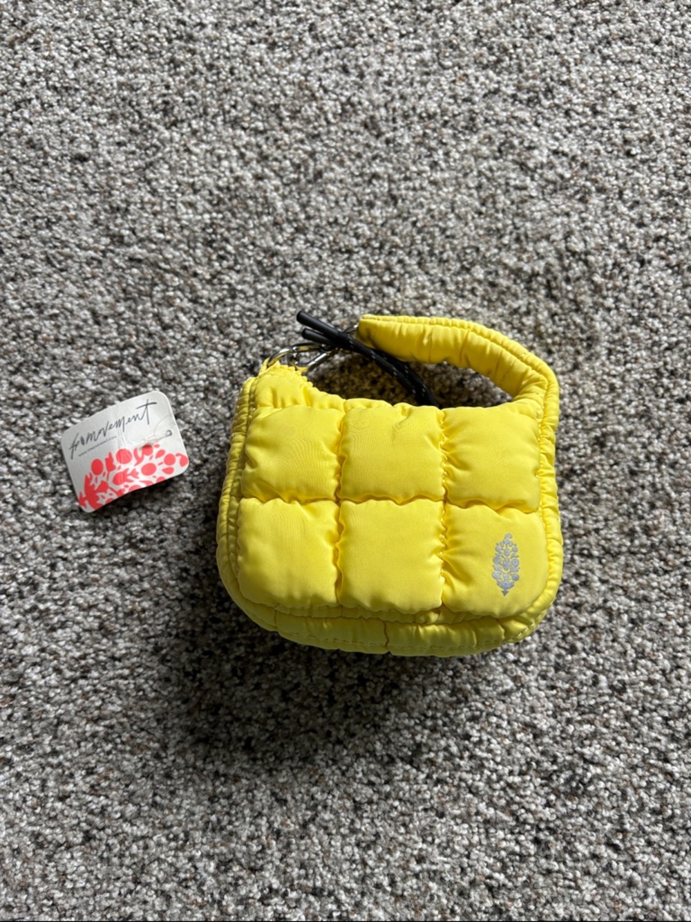 FP Movement Yellow Quilted Mini Handbag